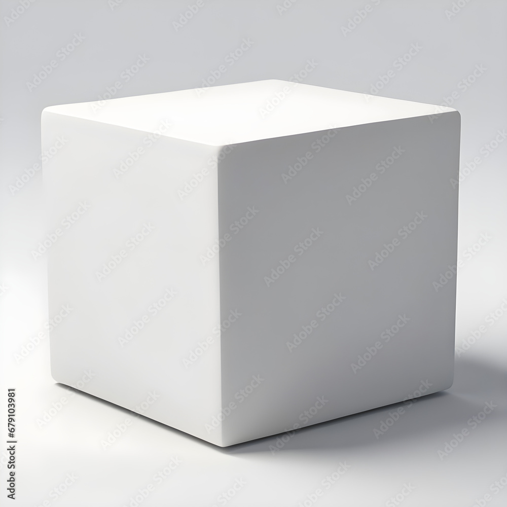 White 3d cube, box on white background White 3d cube, box on white background