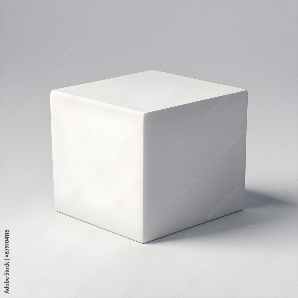 White 3d cube, box on white background White 3d cube, box on white background