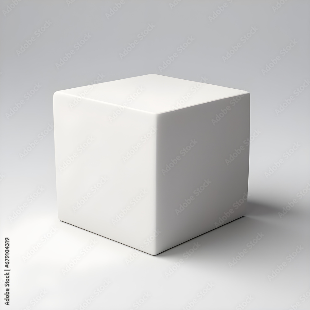 White 3d cube, box on white background White 3d cube, box on white background
