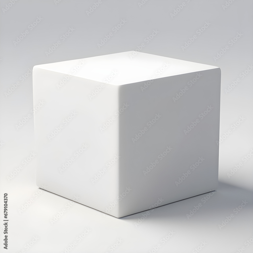 White 3d cube, box on white background White 3d cube, box on white background
