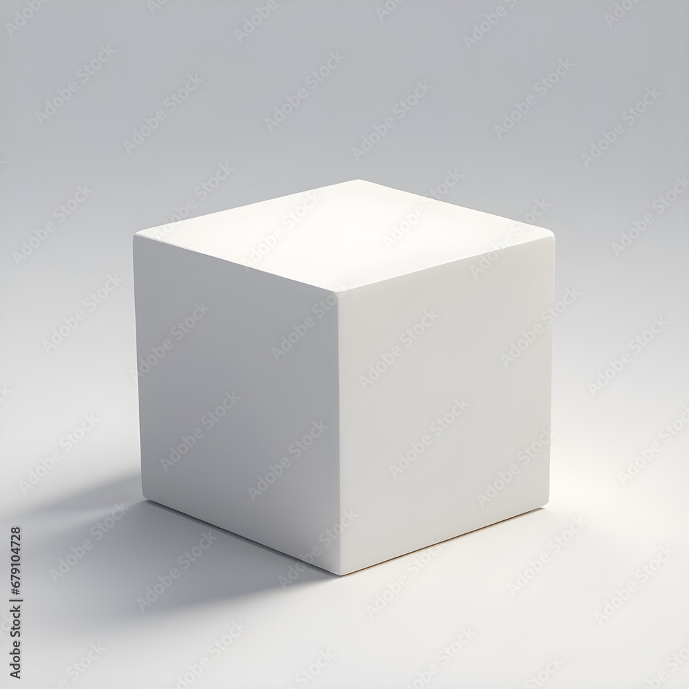 Simple box on white background, 3d cube Simple box on white background, 3d cube