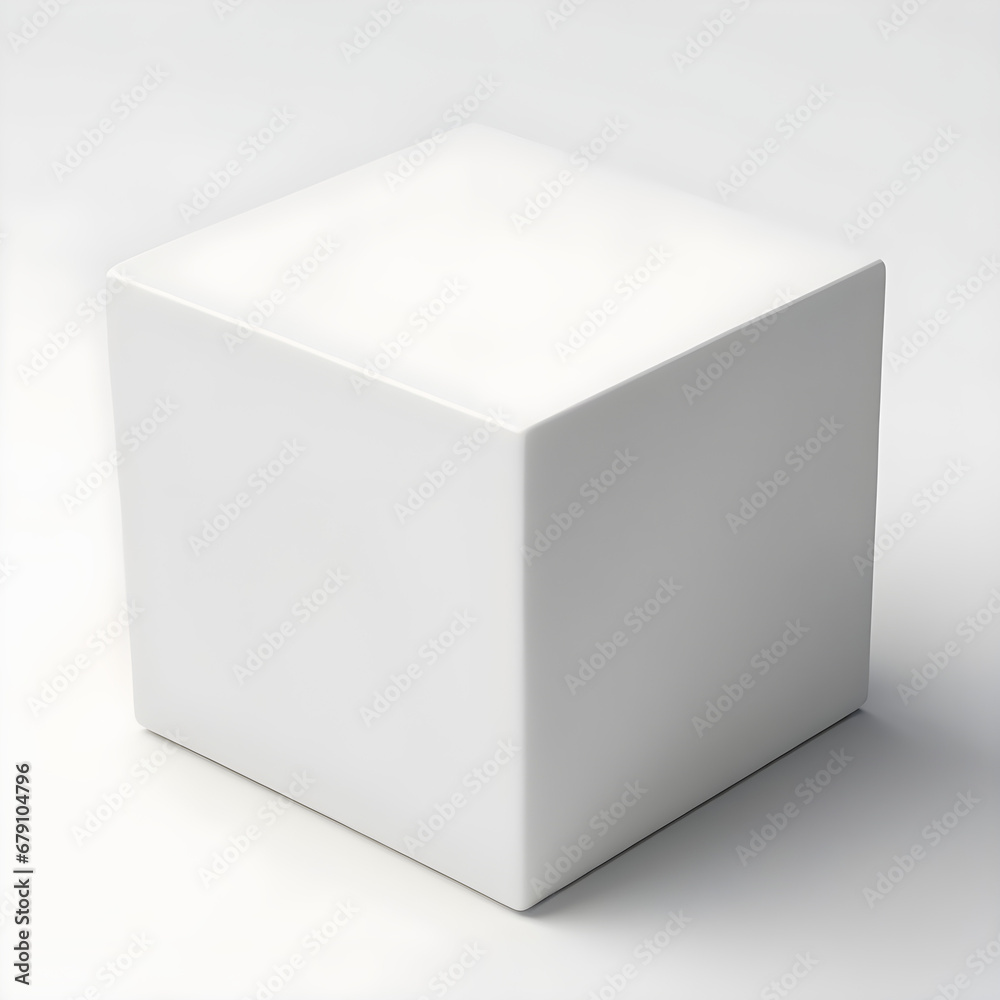 Simple box on white background, 3d cube Simple box on white background, 3d cube