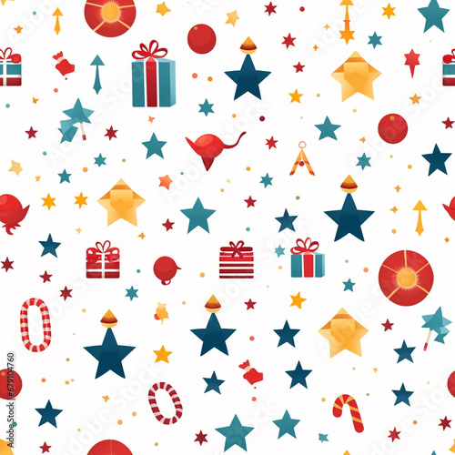 seamless pattern with stars and stripes