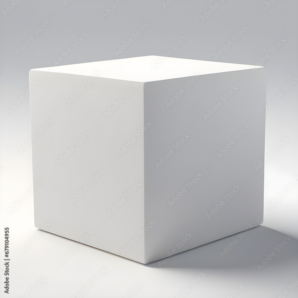 Simple box on white background, 3d cube Simple box on white background, 3d cube