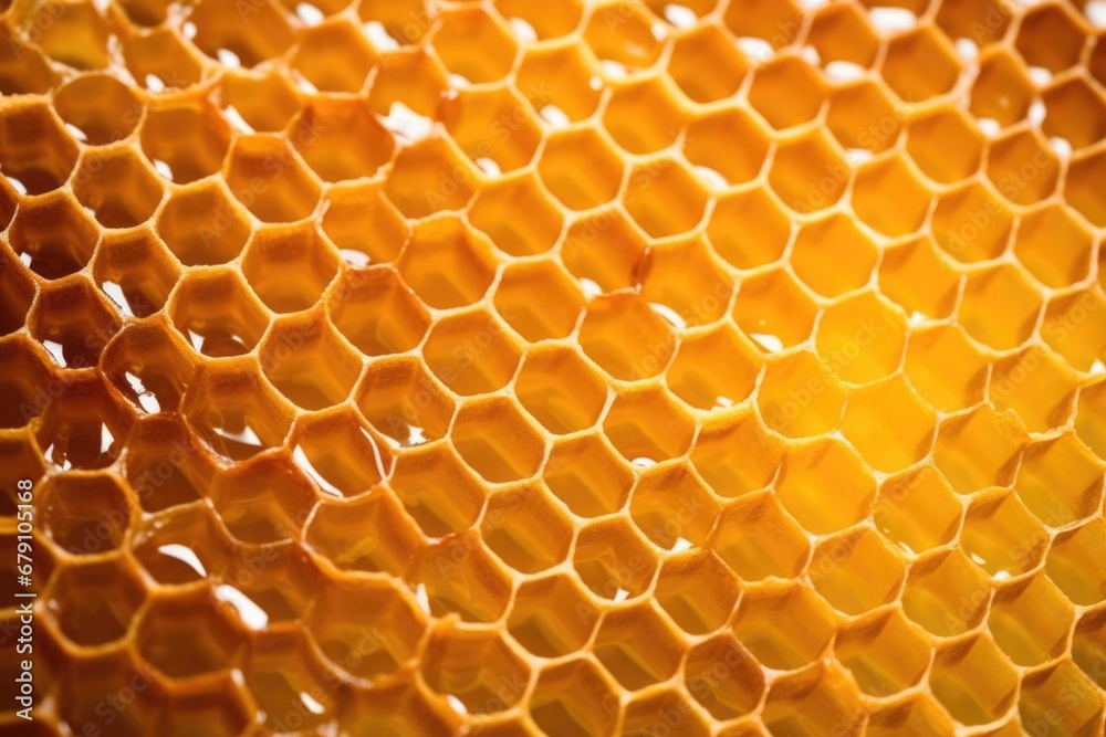 honeycomb slice floating in sunlight