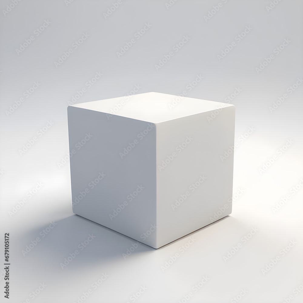 Simple box on white background, 3d cube Simple box on white background, 3d cube