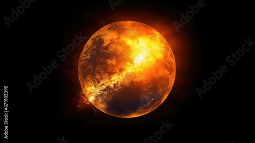 Stop global warming, the earth world is on fire in space from the heat