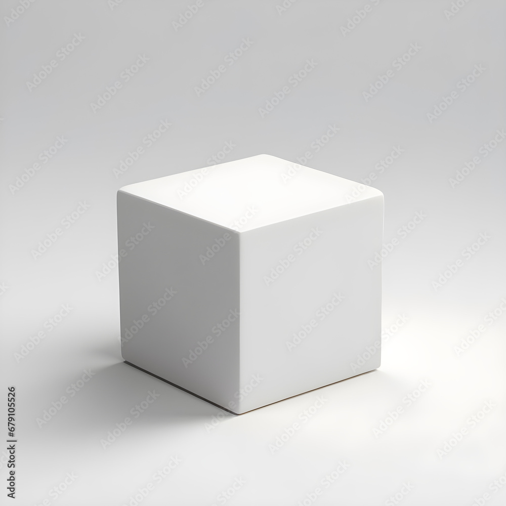 Simple box on white background, 3d cube Simple box on white background, 3d cube