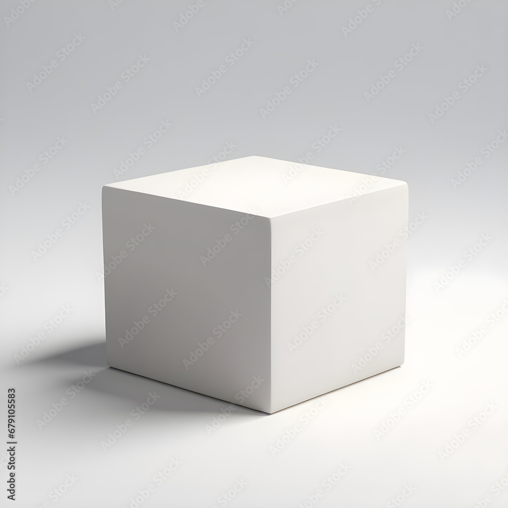 Simple box on white background, 3d cube Simple box on white background, 3d cube