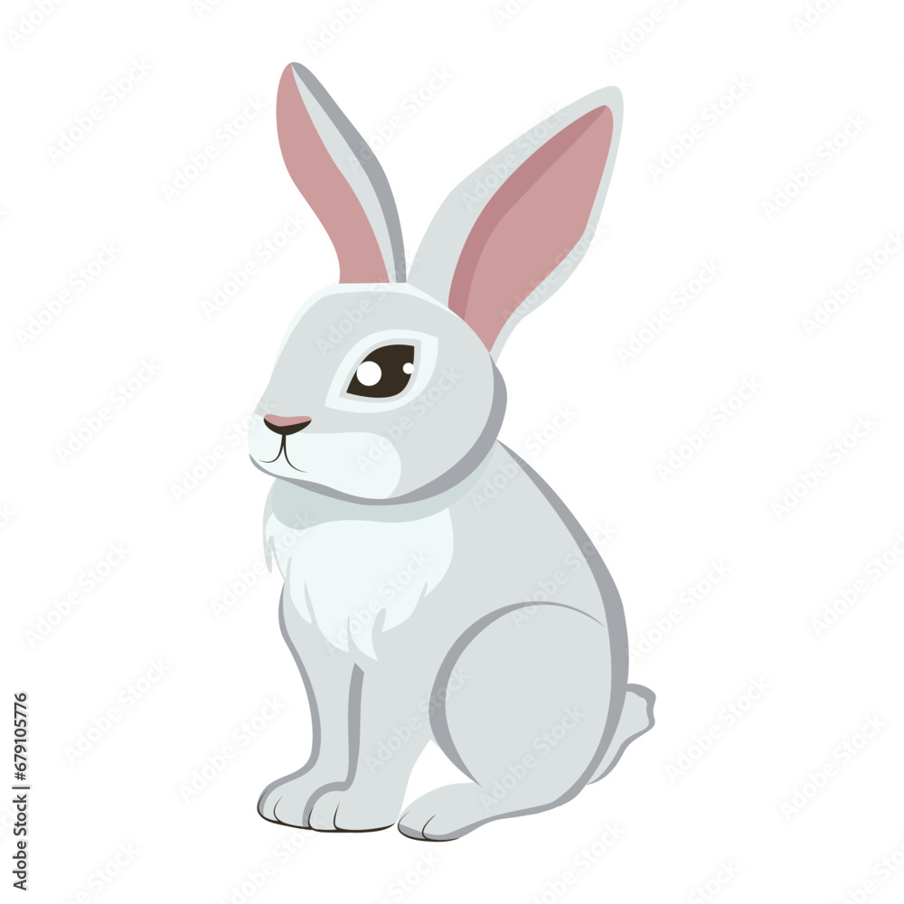 Hare. Cartoon graphic drawing. Close-up. White background. For web design, print, kids illustrations, stickers. Hare. Cartoon graphic drawing. Close-up. White background. For web design, print, kids illustrations, stickers.