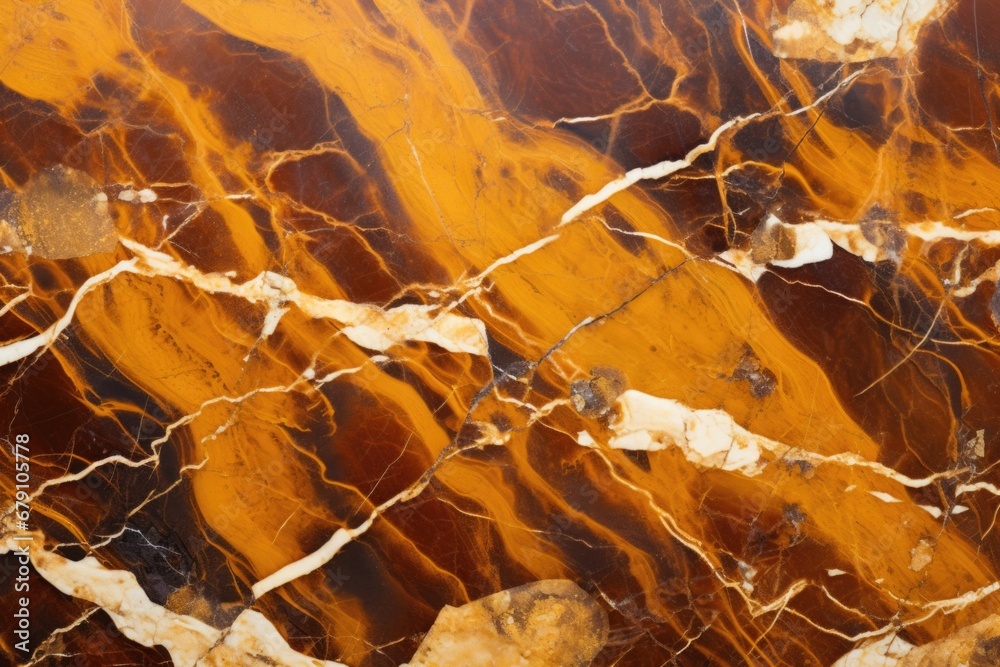 close-up of polished marble with golden streaks