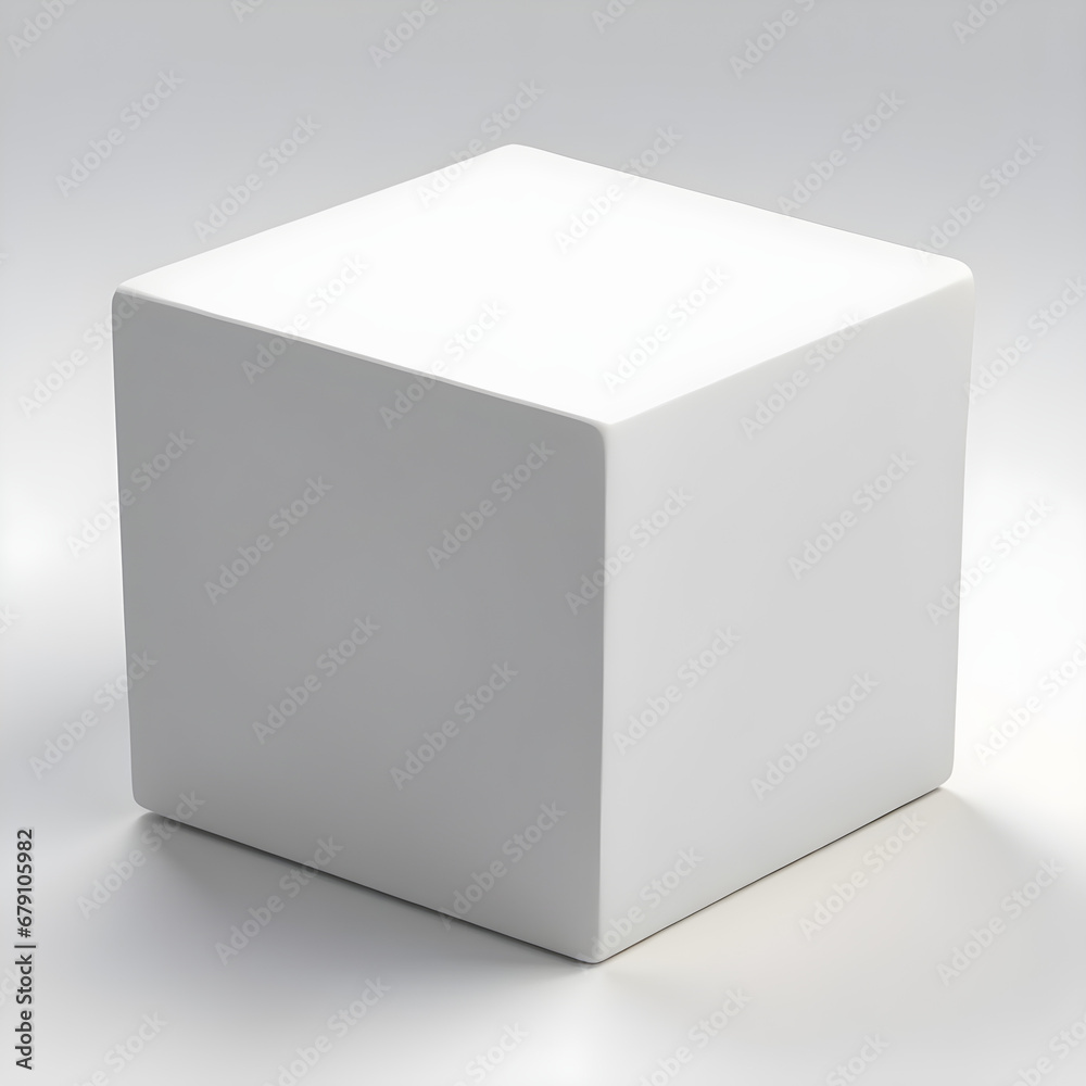 Simple box on white background, 3d cube Simple box on white background, 3d cube