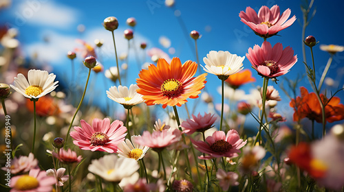 flowers in the field HD 8K wallpaper Stock Photographic Image © AA