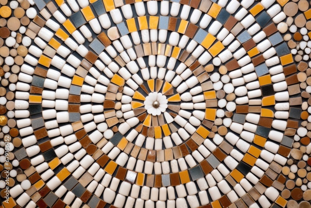 Fototapeta premium close-up of a mosaic kitchen backsplash