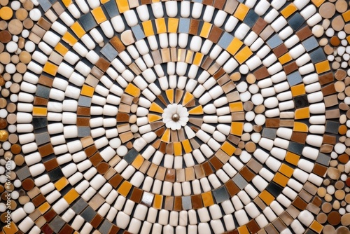 close-up of a mosaic kitchen backsplash