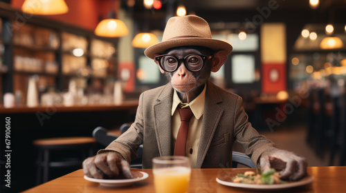 man in cafe HD 8K wallpaper Stock Photographic Image
