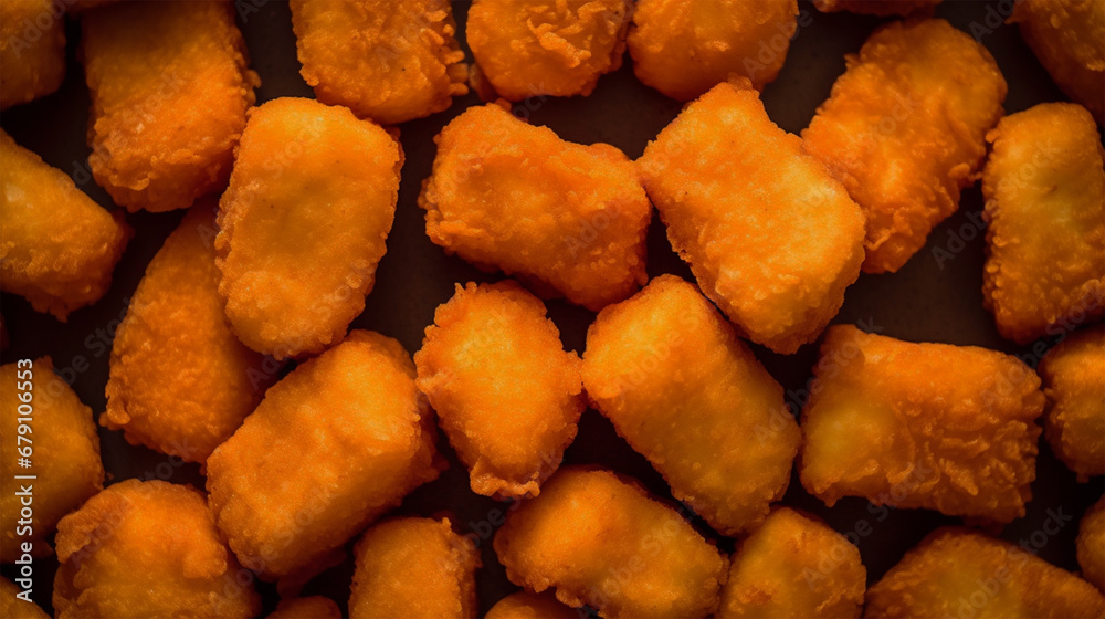 Chicken nuggets close-up Chicken nuggets close-up