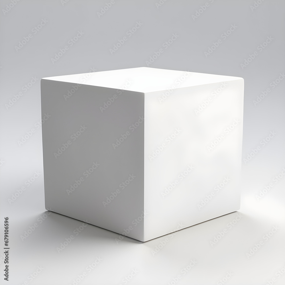 Simple box on white background, 3d cube Simple box on white background, 3d cube