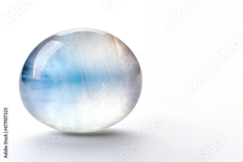 Isolated Moonstone - White Background - Copy Space