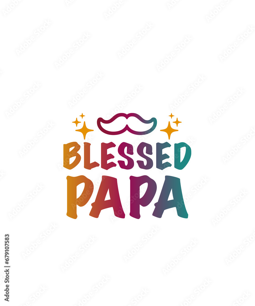 Blessed papa gradient text