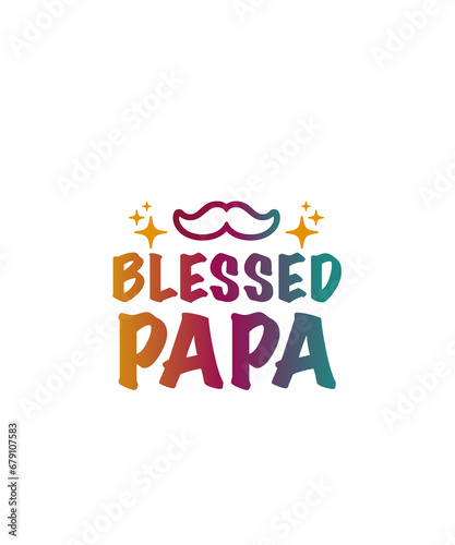 Blessed papa gradient text