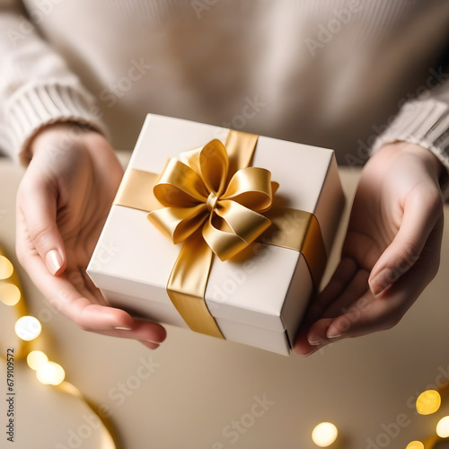 gift box in hand