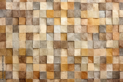 earth-toned ceramic stone tiles in a seamless pattern