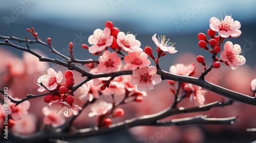 Spring Cherry Tree Bloom Creative Layout, HD, Background Wallpaper, Desktop Wallpaper