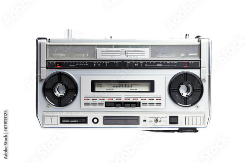 Cassette Player Isolated on Transparent Background. Ai