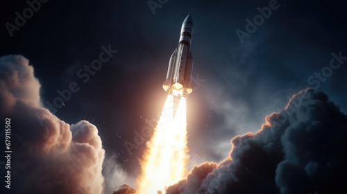 Rocket Takeoff. Created with generative AI.  