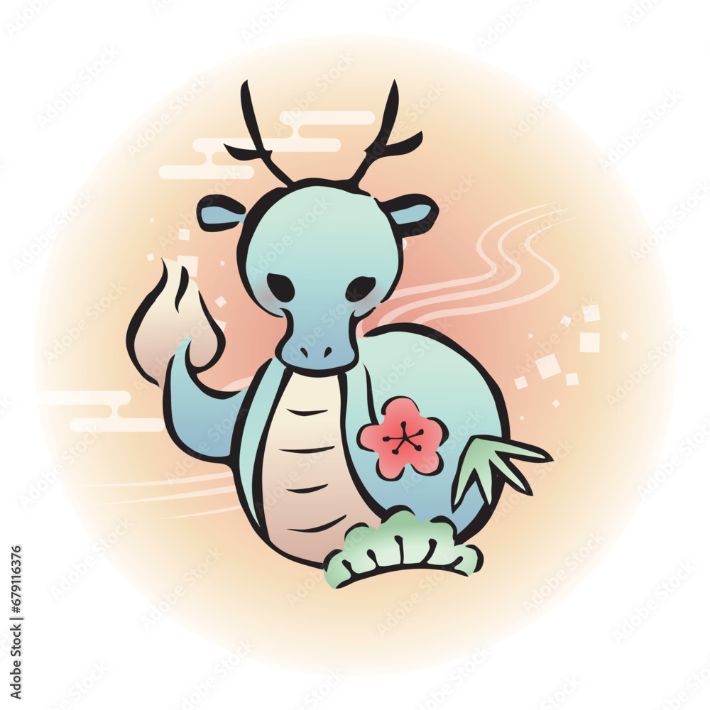 Obraz premium 辰と松竹梅