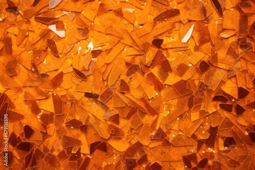 dark orange glitter randomly scattered over an orange surface