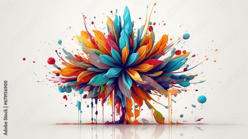 Beautiful abstract colorful flower design. Created with generative AI.
Beautiful abstract colorful flower design. Created with generative AI.