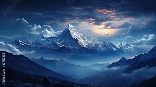 Incredible and beautiful landscapes of mountains.