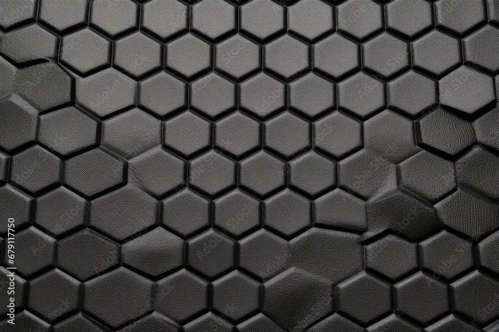 black hexagonal pattern on a white canvas black hexagonal pattern on a white canvas