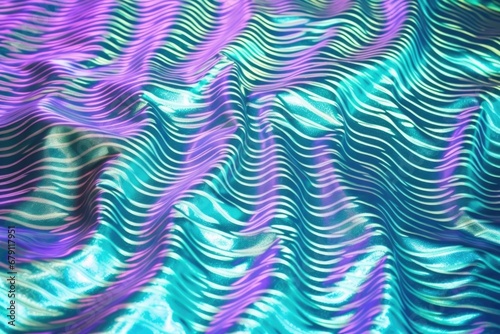 ripples on a shimmering holographic cloth