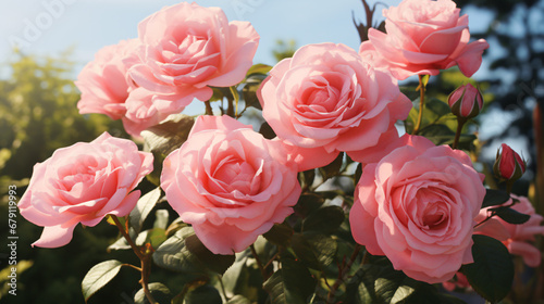 A beautiful bunch of pink roses