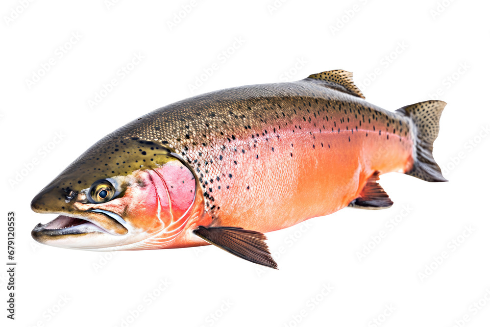 Salmon fish isolated on a white background. Salmon fish isolated on a white background.