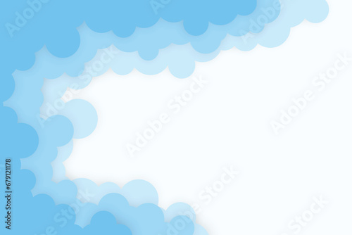 Cloud background in paper cut style
