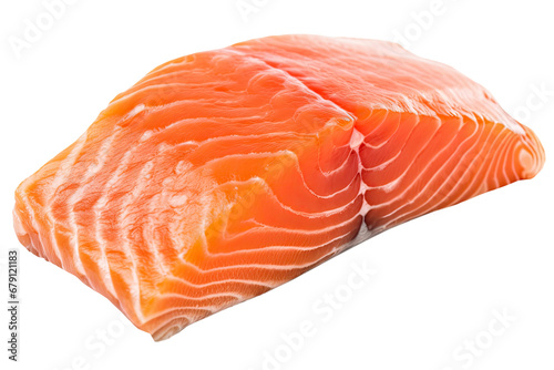 Salmon fillet isolated on white background. 