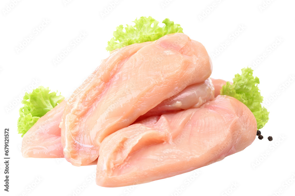 Raw chicken mest isolated