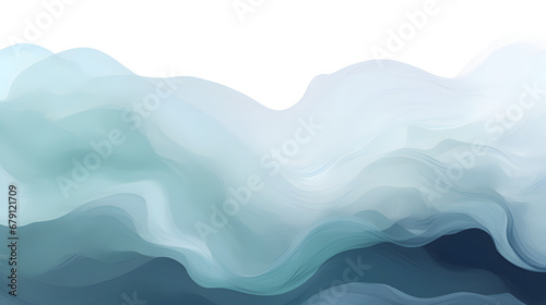 inconspicuous header with elegant abstract waves illustration with dark gray, teal blue and light slate gray color. Genertaive Ai
