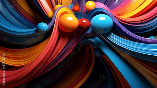 3D abstract art, background wallpaper