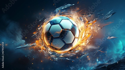 soccer ball in action