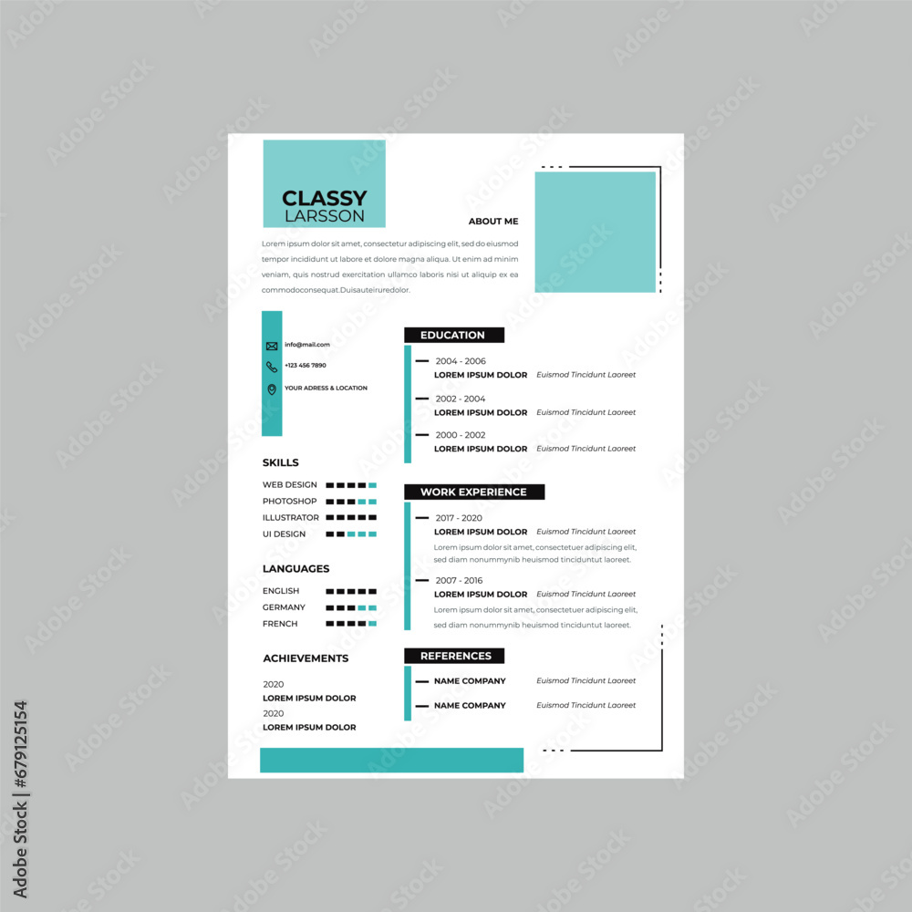Professional CV resume template design and letterhead cover letter, Modern Resume template design Professional CV resume template design and letterhead cover letter, Modern Resume template design
