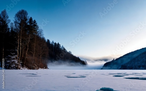 Frozen Tranquility A Winter Morning in the Carpathians ai geneated