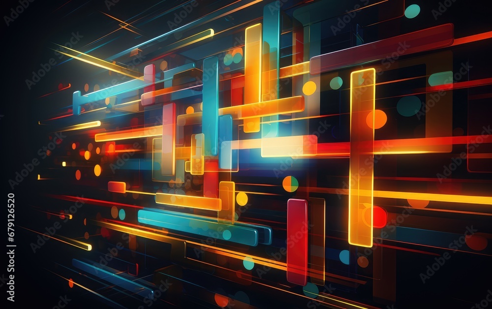 Abstract 3d render, A Journey Through Mesmerizing 3D Abstract Creations, With vibrant colors and beautiful backgrounds, Generative AI Abstract 3d render, A Journey Through Mesmerizing 3D Abstract Creations, With vibrant colors and beautiful backgrounds, Generative AI