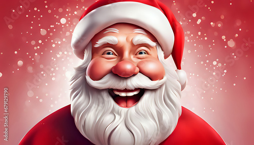 Christmas Santa Claus smiling Happy. Holiday Sales, Event Party, Promotion or greeting card