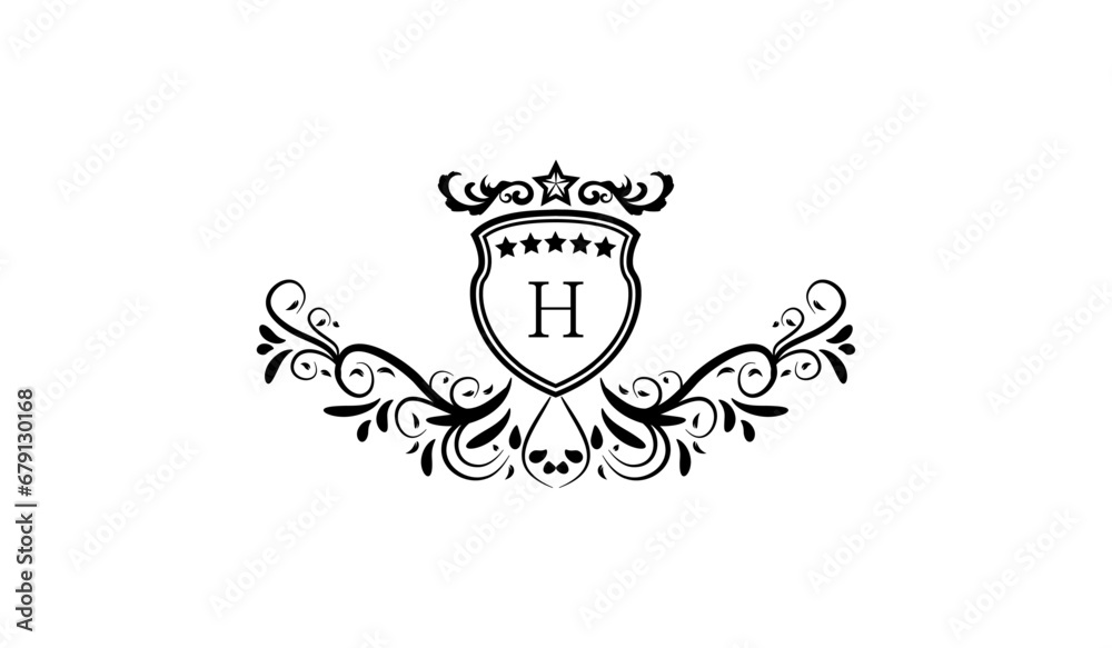 illustration of a skull with a crown logo h illustration of a skull with a crown logo h