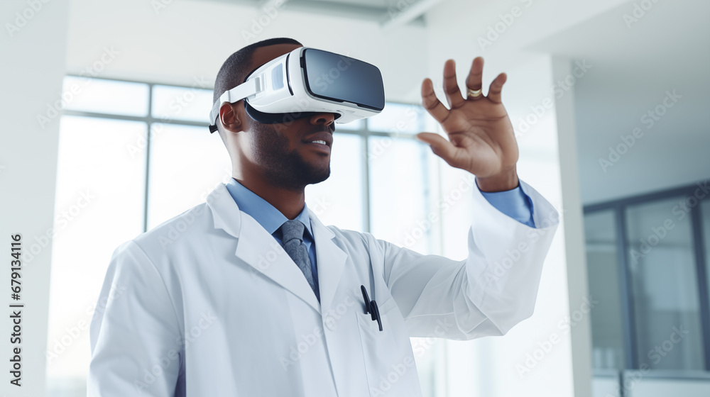 doctor in virtual reality headset doctor in virtual reality headset